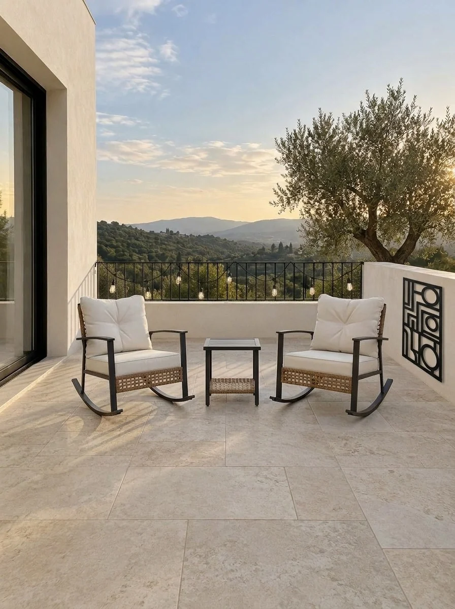 Patio seating design with linked products